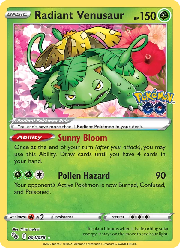 Radiant Venusaur, Pokémon GO 004/078