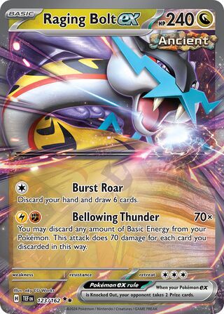 Raging Bolt EX, Play! Pokémon Prize Pack Series Five 123/162