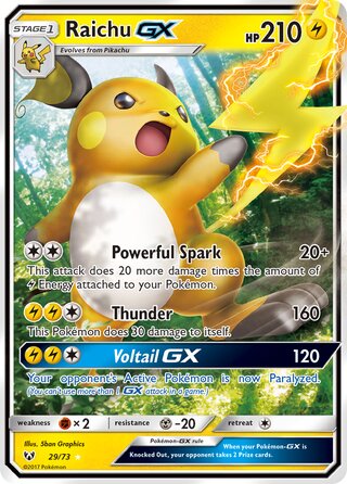 Raichu GX, Shining Legends 029/073
