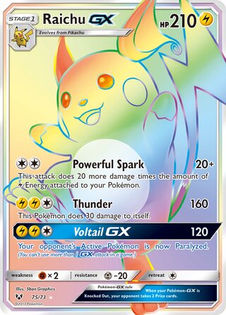 Raichu GX, Shining Legends 075/073
