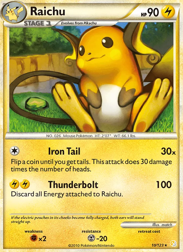 Raichu, HeartGold & SoulSilver 010/123