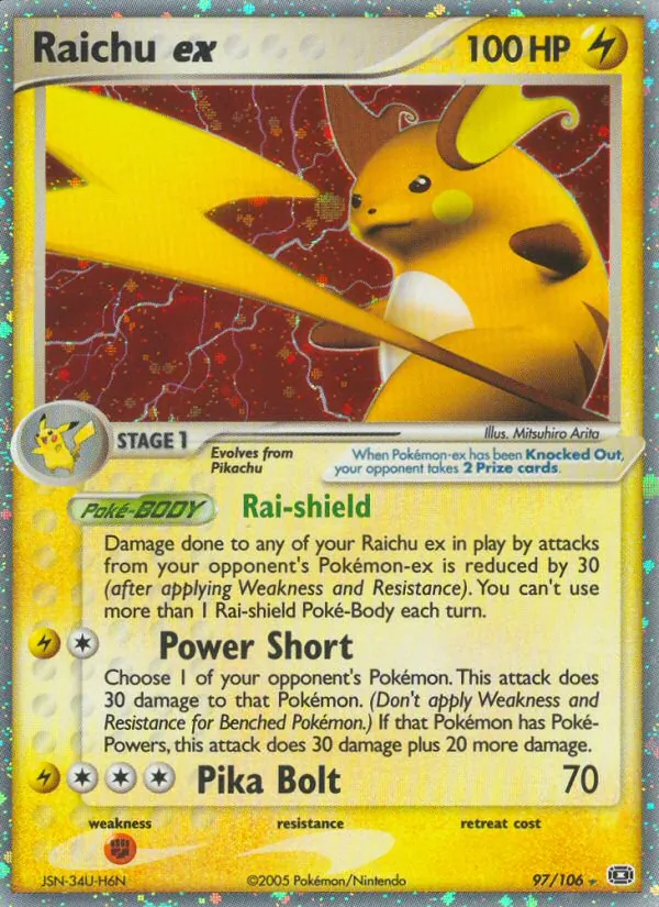 Raichu EX, Emerald 097/106
