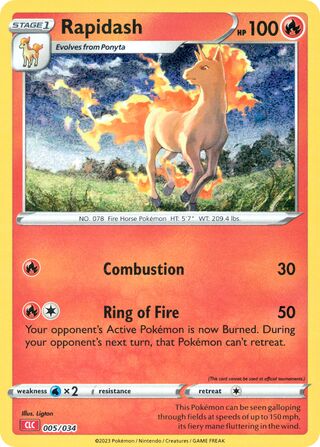 Rapidash, Pokémon TCG Classic (Charizard) 005/034