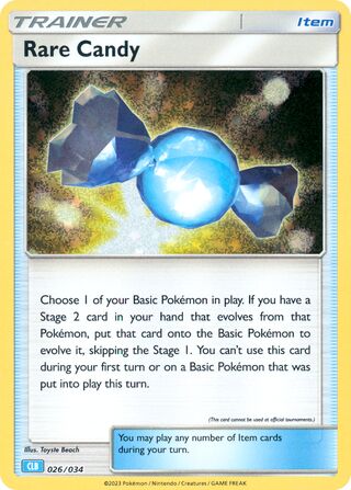 Rare Candy, Pokémon TCG Classic (Blastoise) 026/034