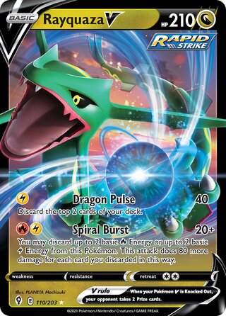 Rayquaza V, Play! Pokémon Prize Pack Series One 110/203