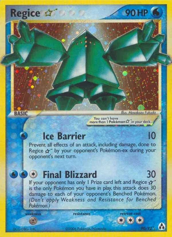 Regice ☆, Legend Maker 090/092