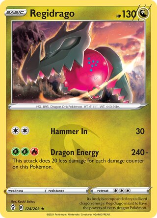 Regidrago, Play! Pokémon Prize Pack Series One 124/203