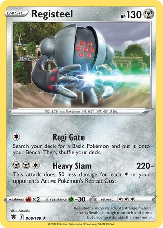Registeel, Play! Pokémon Prize Pack Series Three 108/189