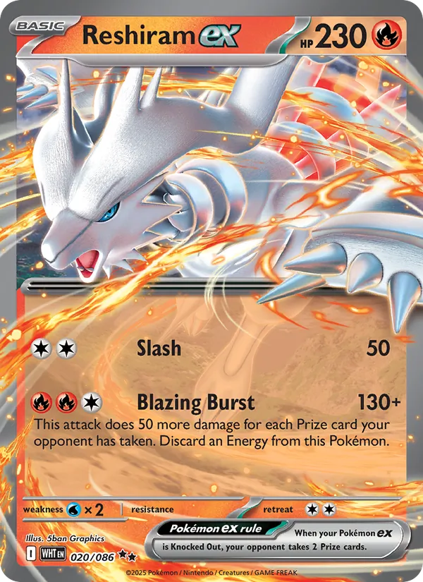 Reshiram EX, White Flare 020/086