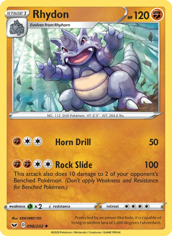 Rhydon, Sword & Shield 098/202