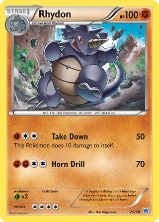 Rhydon, XY trainer Kit (Latios) 025/030
