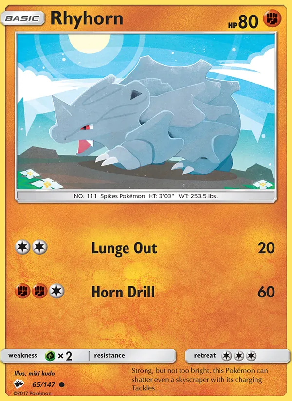 Rhyhorn, Burning Shadows 065/147