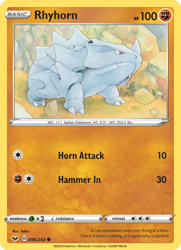 Rhyhorn, Sword & Shield 096/202