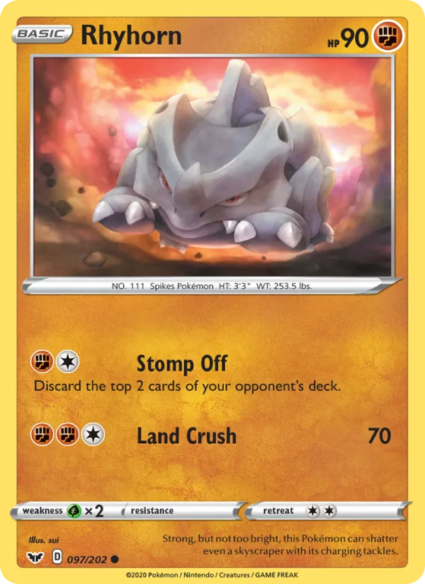 Rhyhorn, Sword & Shield 097/202