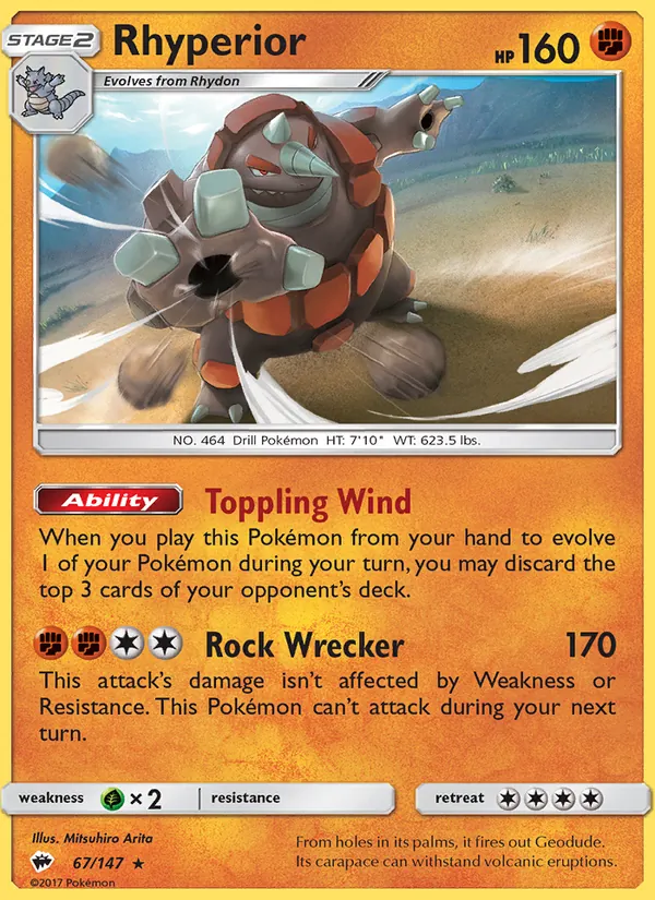 Rhyperior, Burning Shadows 067/147