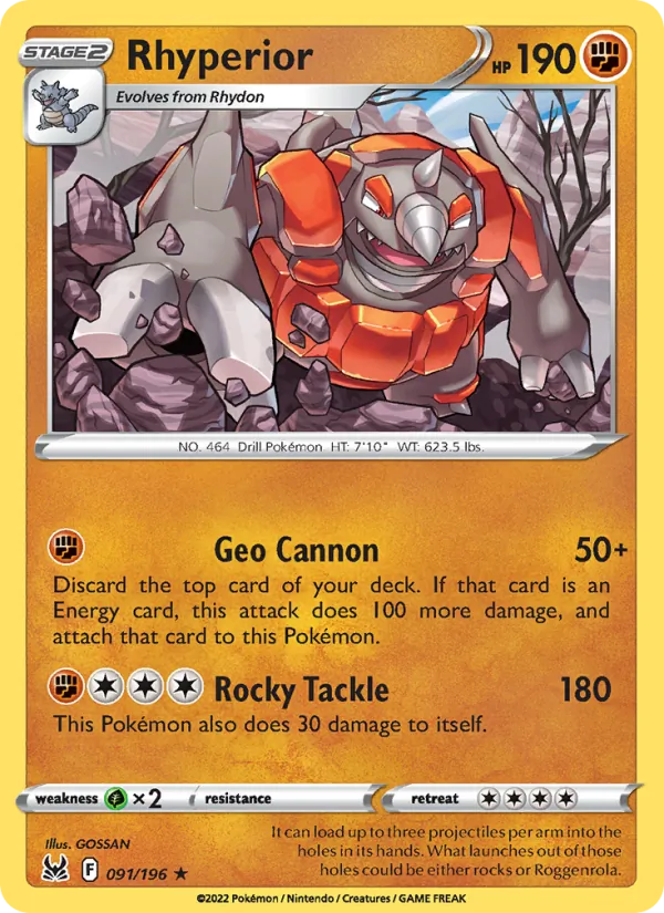 Rhyperior, Lost Origin 091/196