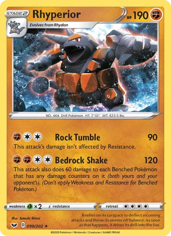 Rhyperior, Sword & Shield 099/202