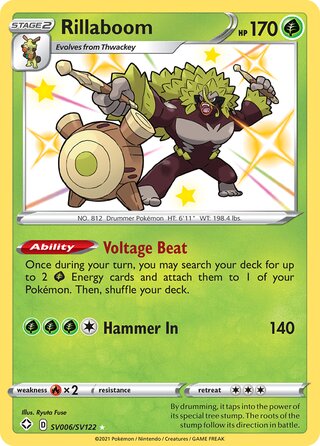 Rillaboom, Shining Fates SV006/SV122