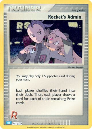 Rocket's Admin., Pokémon TCG Classic (Blastoise) 027/034