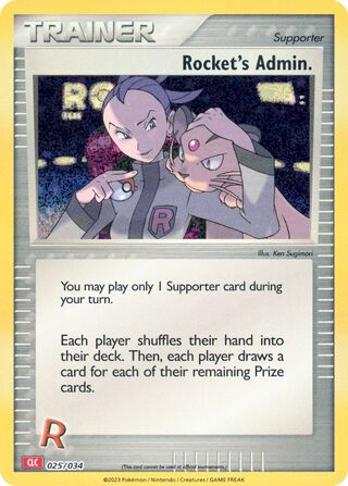 Rocket's Admin., Pokémon TCG Classic (Charizard) 025/034