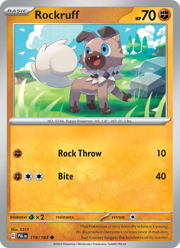 Rockruff, Paldea Evolved 116/193
