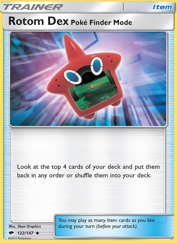 Rotom Dex—Poké Finder Mode, Burning Shadows 122/147