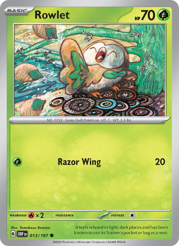 Rowlet, Obsidian Flames 013/197