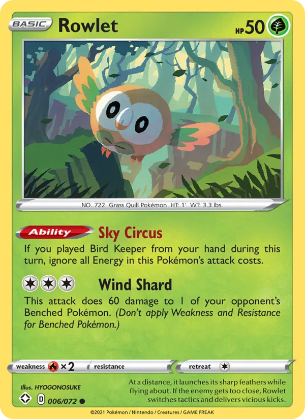Rowlet, Shining Fates 006/072