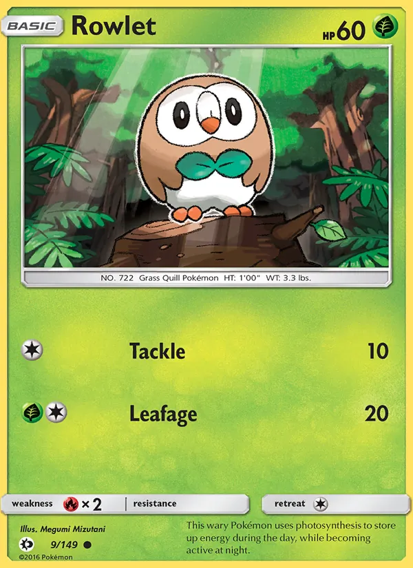 Rowlet, Sun & Moon 009/149