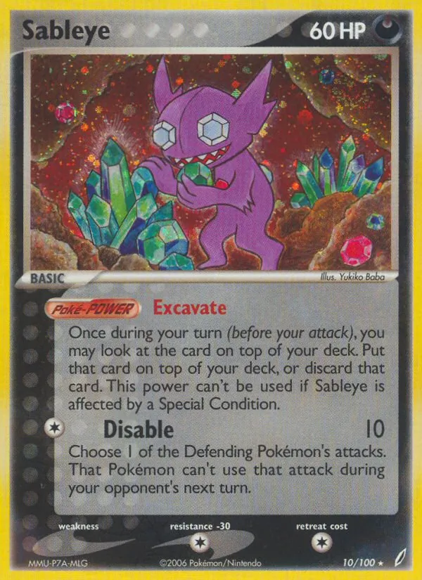Sableye, Crystal Guardians 010/100