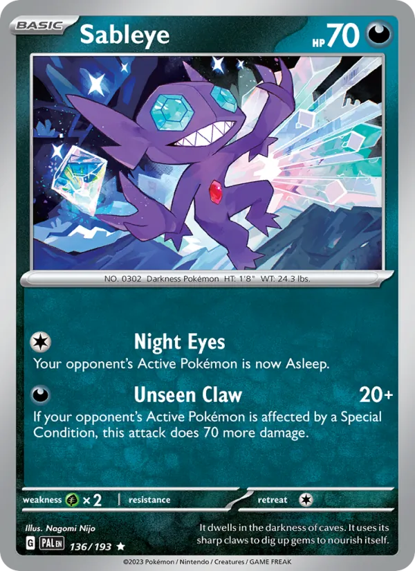 Sableye, Paldea Evolved 136/193