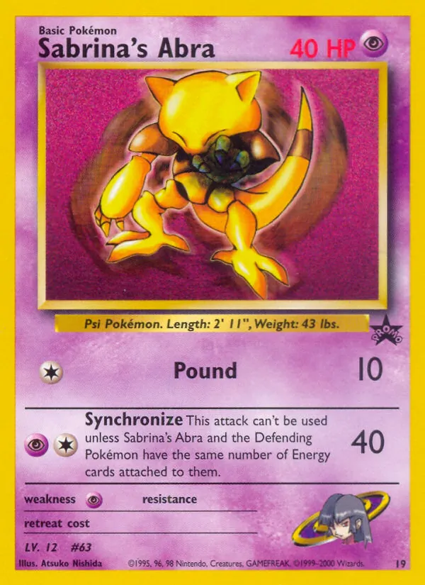 Sabrina's Abra, Wizards of the Coast Promos 019/053