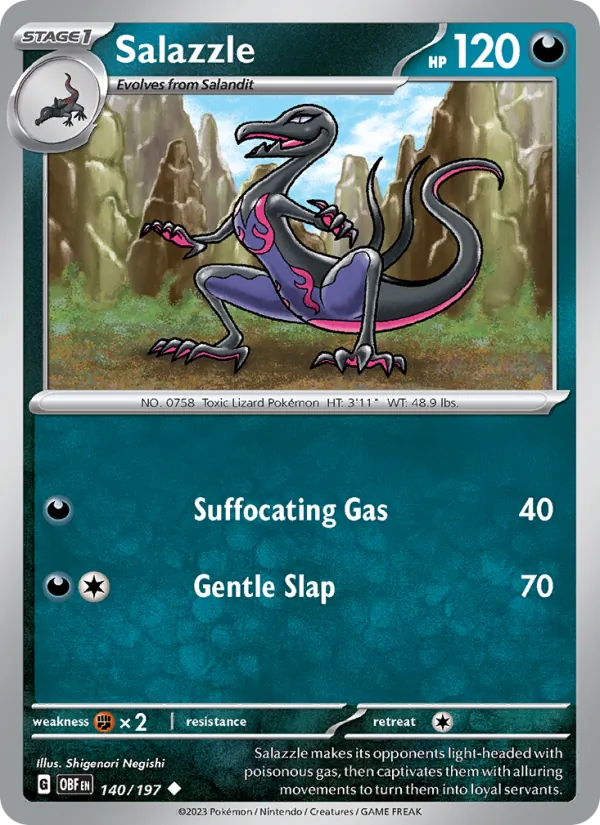 Salazzle, Obsidian Flames 140/197