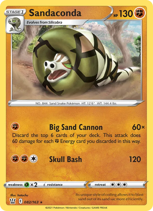 Sandaconda, Battle Styles 082/163