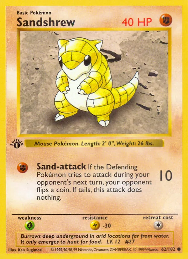 Sandshrew, Base 062/102