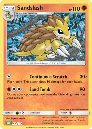 Sandslash, Pokémon TCG Classic (Venusaur) 009/034