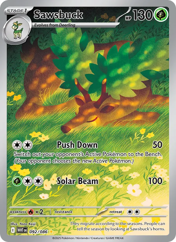 Sawsbuck, White Flare 092/086