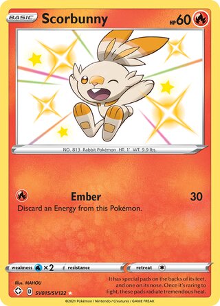 Scorbunny, Shining Fates SV015/SV122