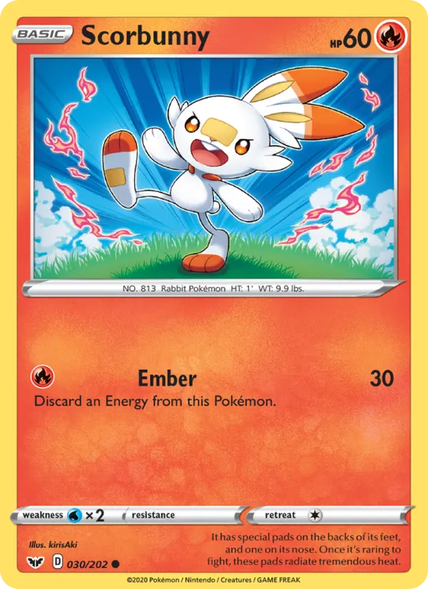 Scorbunny, Sword & Shield 030/202