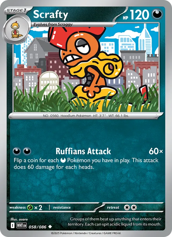 Scrafty, White Flare 058/086