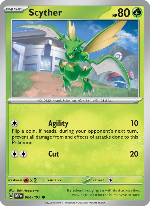 Scyther, Obsidian Flames 004/197