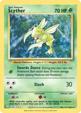 Scyther, Pokémon TCG Classic (Venusaur) 006/034