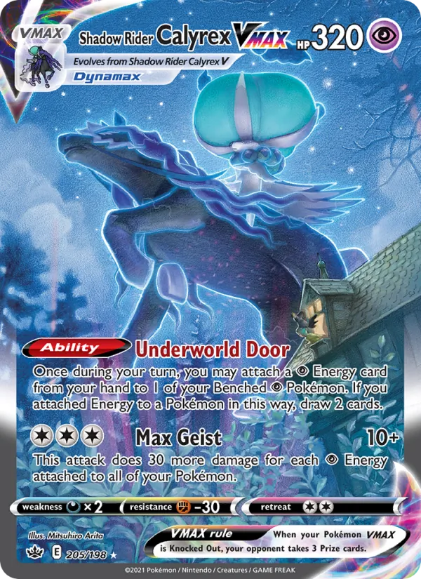 Shadow Rider Calyrex VMAX, Chilling Reign 205/198