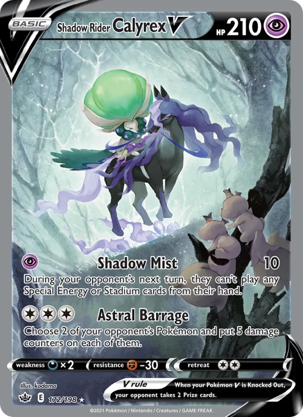 Shadow Rider Calyrex V, Chilling Reign 172/198