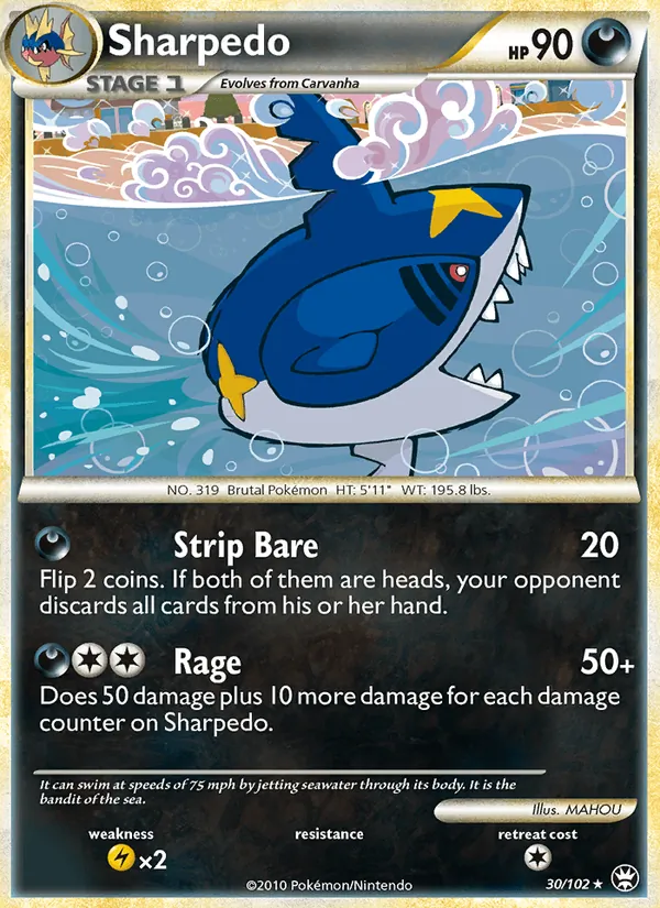 Sharpedo, Triumphant 030/102