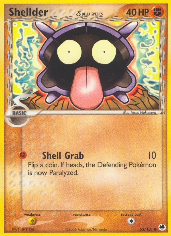 Shellder δ, Dragon Frontiers 063/101
