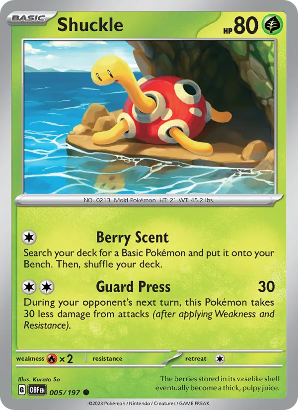 Shuckle, Obsidian Flames 005/197