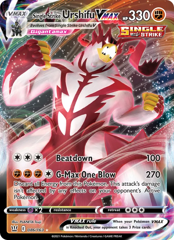 Single Strike Urshifu VMAX, Battle Styles 086/163