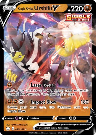Single Strike Urshifu V, Play! Pokémon Prize Pack Series One 085/163