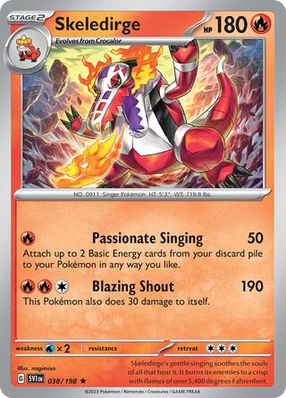 Skeledirge, Battle Academy 2024 (Armarouge) 038/198